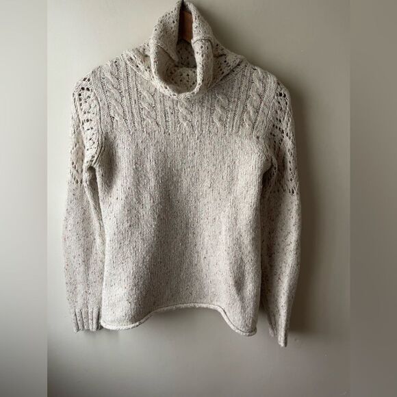 KIMCHI & Blue cream colour turtleneck wool blend sweater XS - Picture 1 of 8